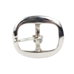 1.25 Inch 32mm Silver Oval Belt Buckle