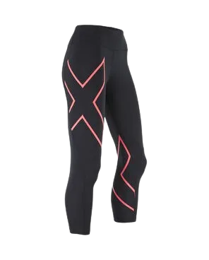 2XU Mid-Rise Comp 7/8 Tights - Womens - Blk/Fcl