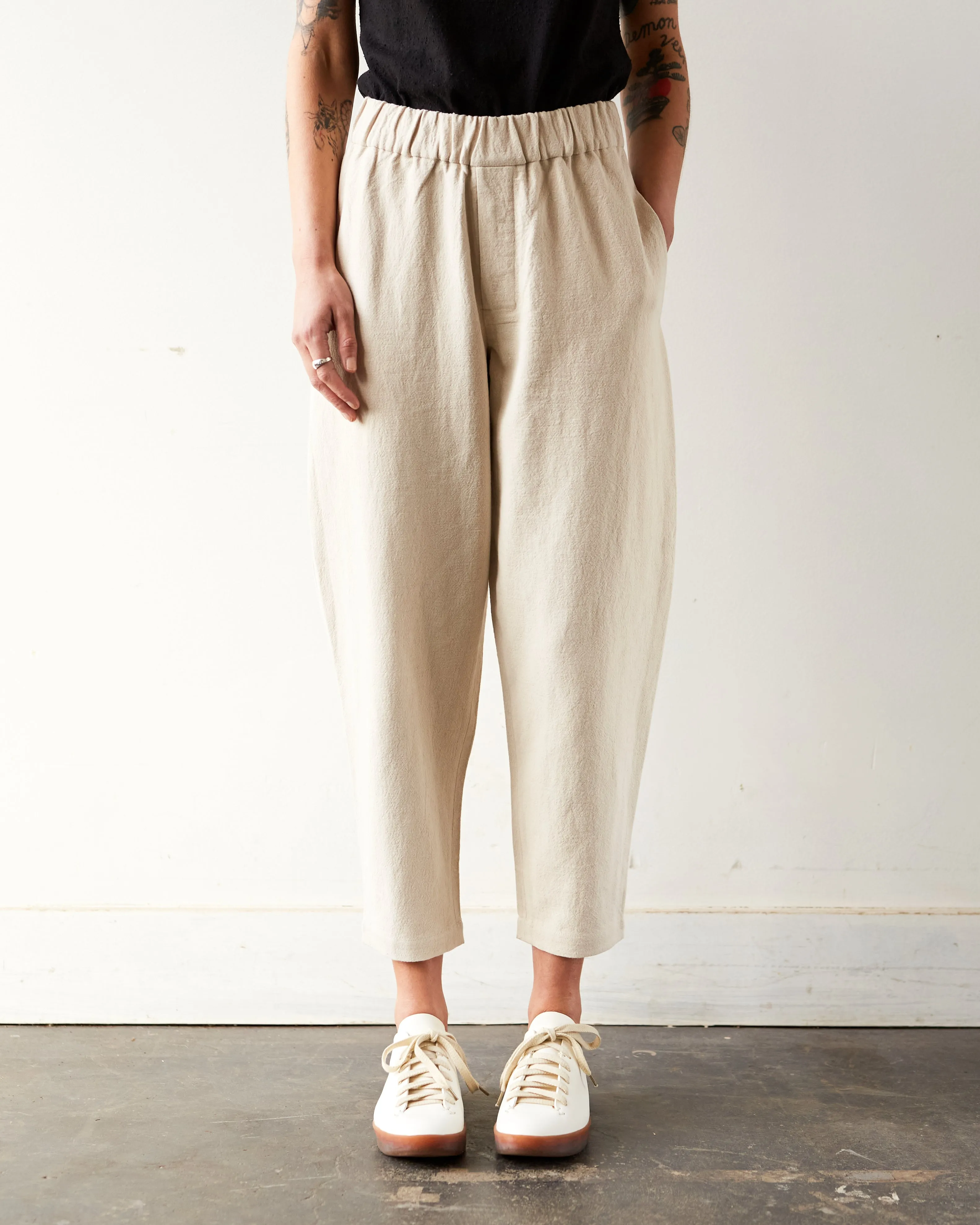 7115 Elastic Pull-Up Trouser, Canvas Oatmeal