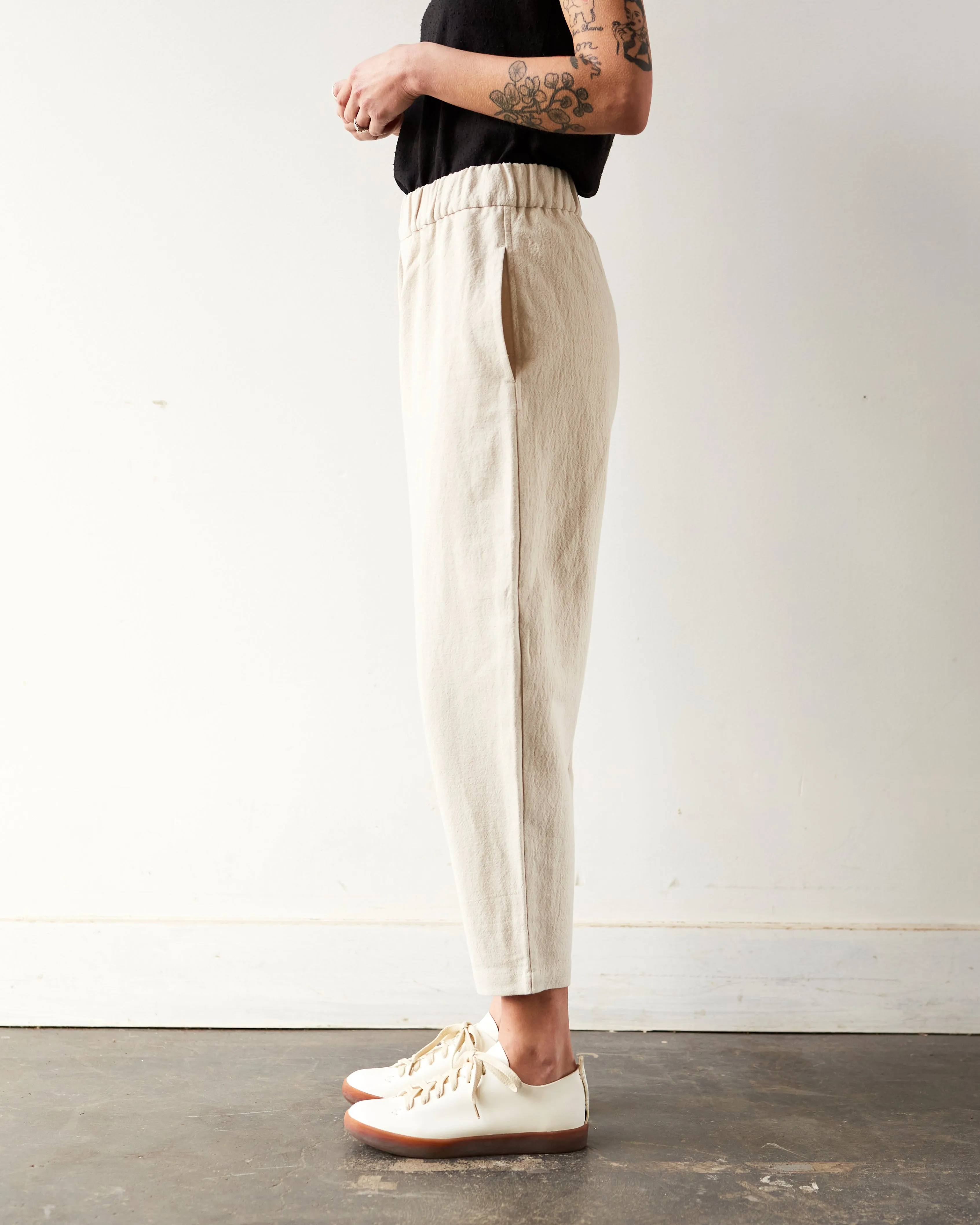 7115 Elastic Pull-Up Trouser, Canvas Oatmeal