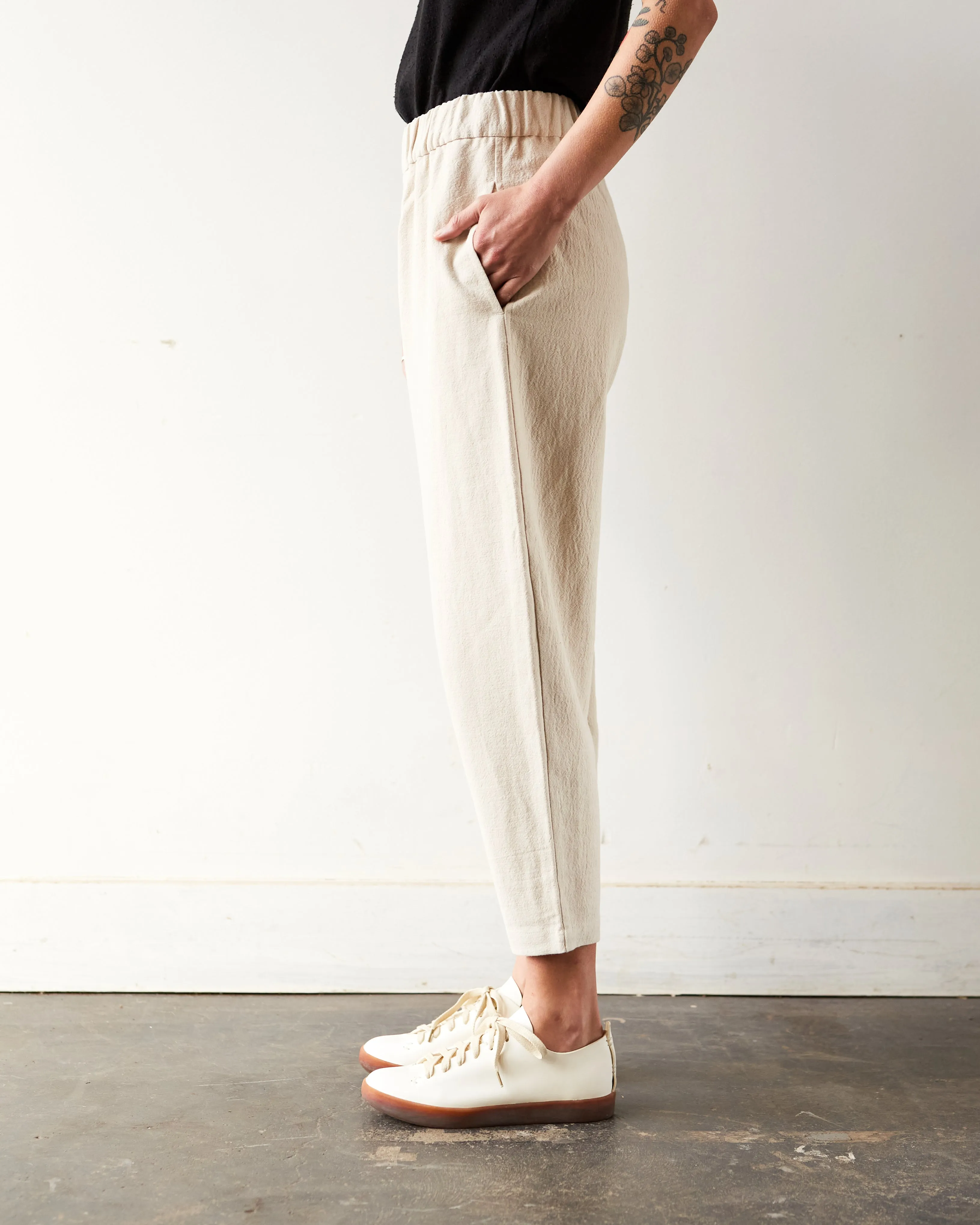 7115 Elastic Pull-Up Trouser, Canvas Oatmeal