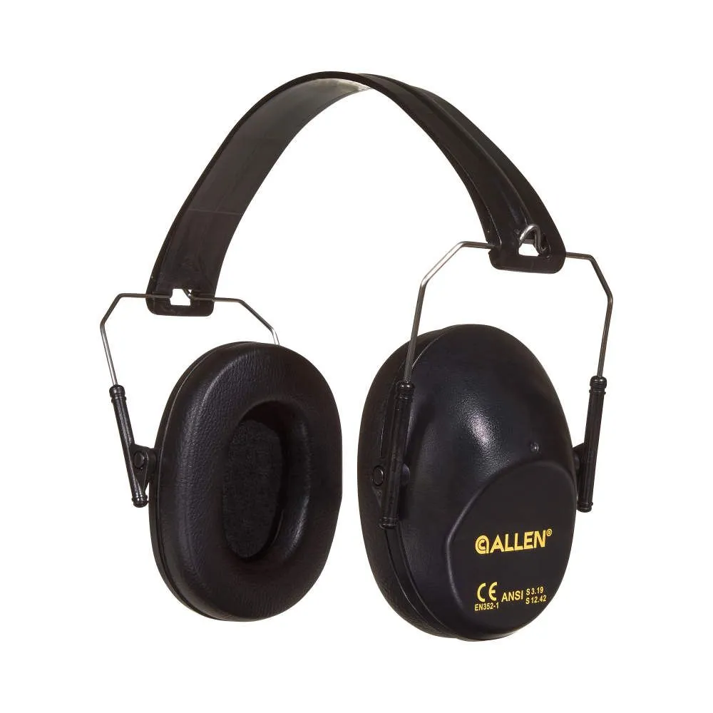 Allen Reaction Lo-Profile Earmuffs, 26 dB NRR, Black