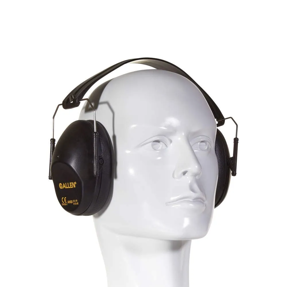 Allen Reaction Lo-Profile Earmuffs, 26 dB NRR, Black