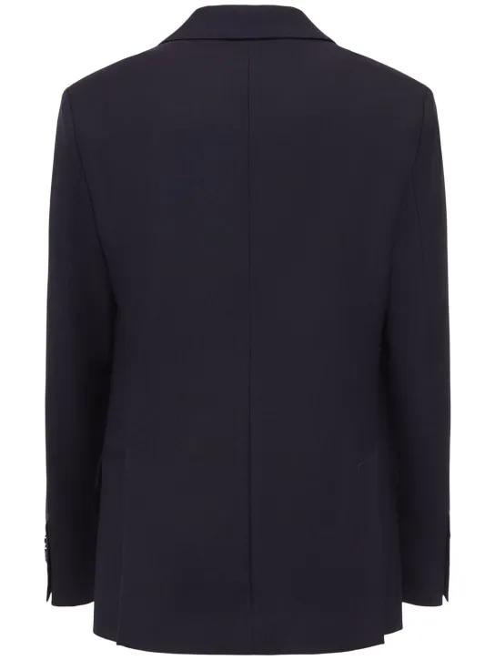 AMI Paris   Single breasted wool gabardine blazer 