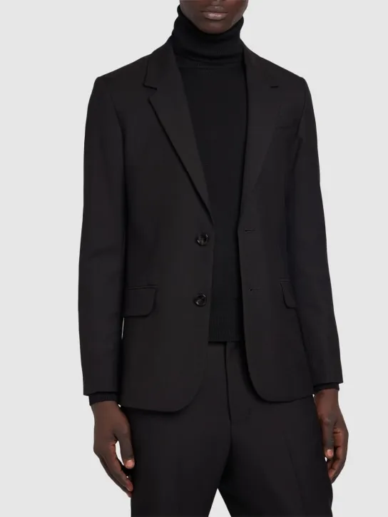 AMI Paris   Single breasted wool gabardine blazer 