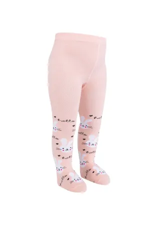 Baby Girl Tights Bunny Blush Pink (3-12mths)