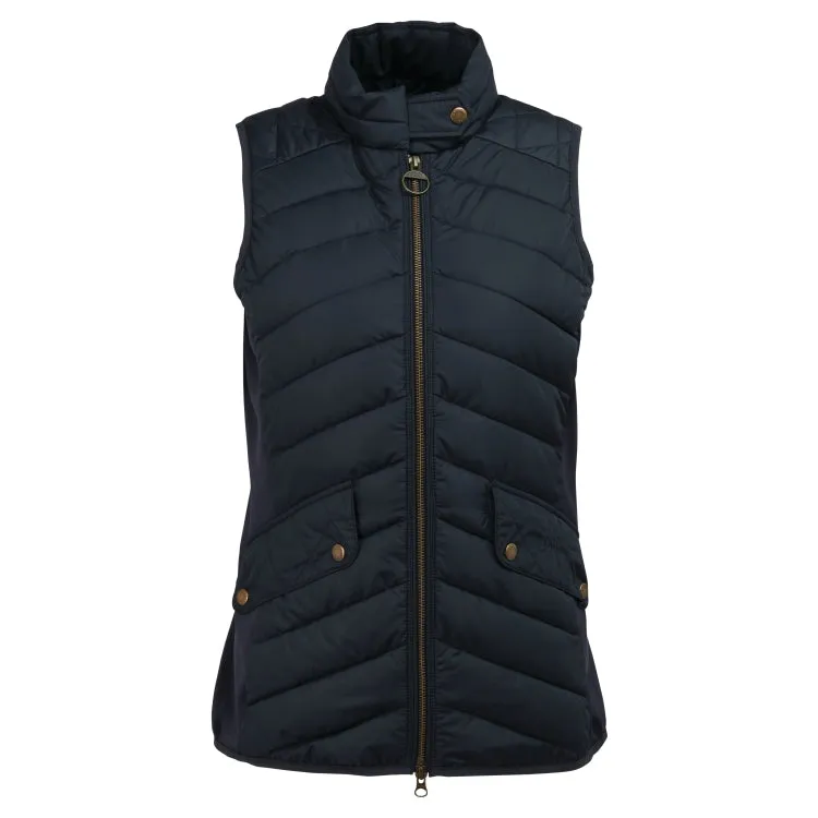 Barbour Ladies Stretch Cavalry Quilt Gilet - Dark Navy/Dark Navy Marl