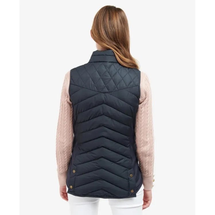 Barbour Ladies Stretch Cavalry Quilt Gilet - Dark Navy/Dark Navy Marl