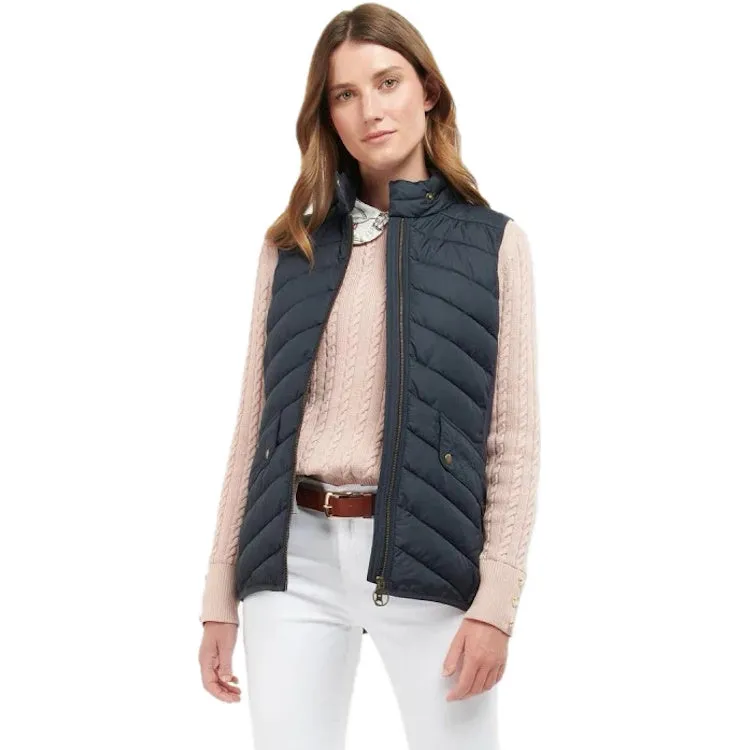 Barbour Ladies Stretch Cavalry Quilt Gilet - Dark Navy/Dark Navy Marl