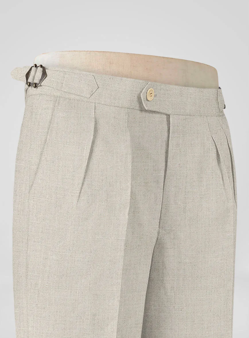 Barn Beige Linen Highland Trousers