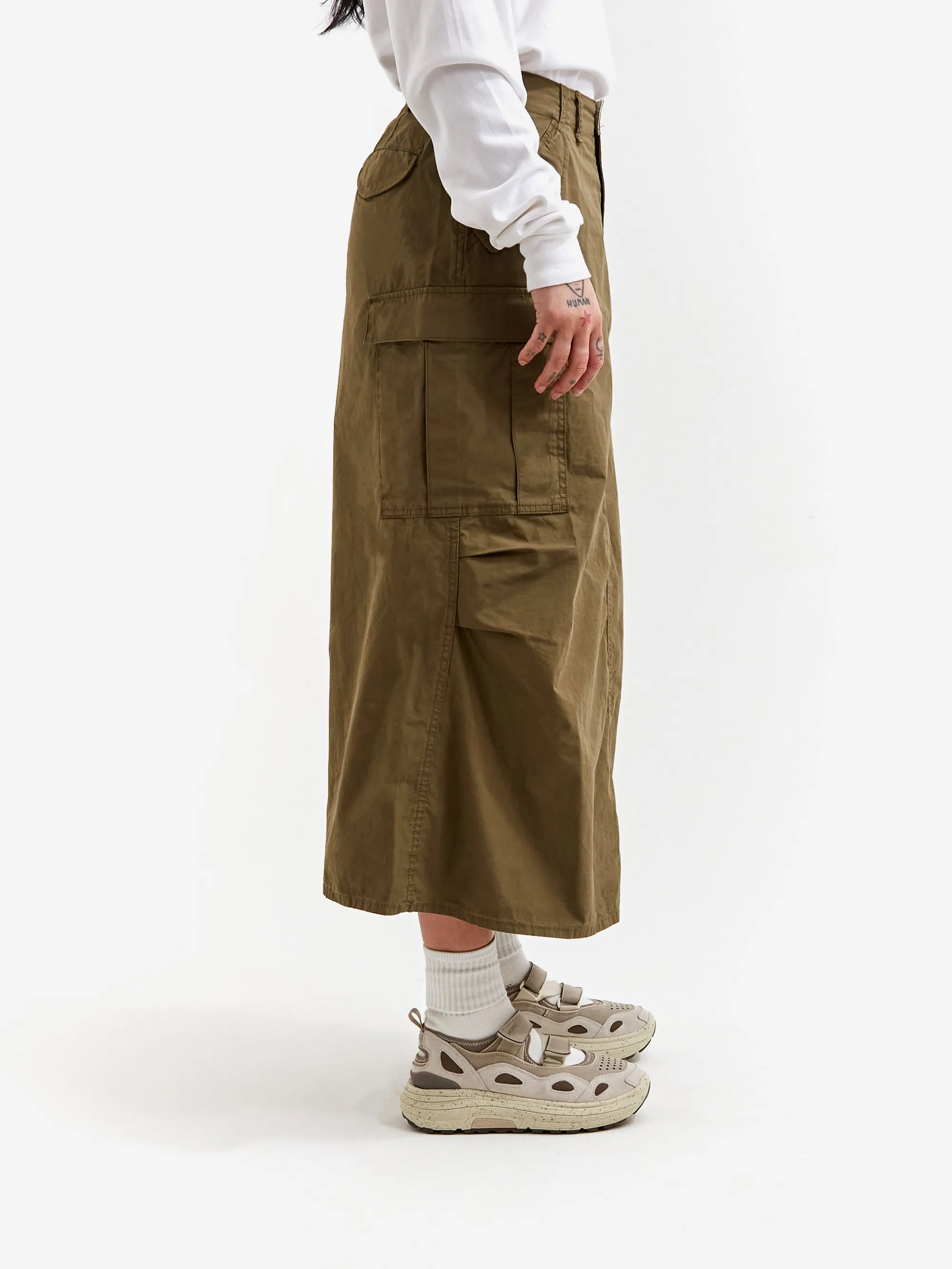 Beams Boy Typewriter M-65 Skirt - Olive