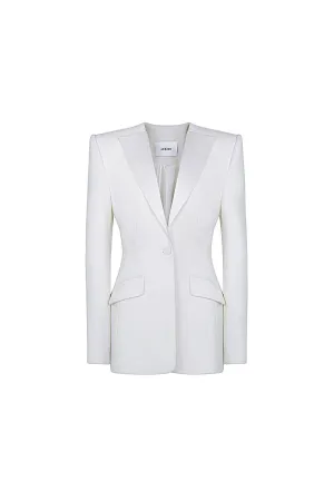 Belgrave Structured Flap Pocket Crepe Blazer