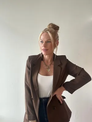 Bella Chocolate Brown Blazer