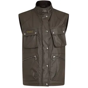 Belstaff Waxed Edition Dark Green Gilet Jacket