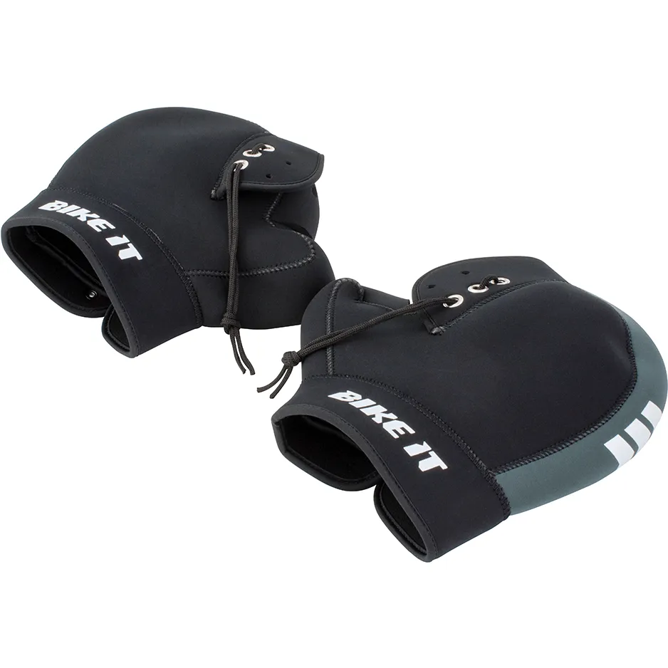 Bike It Neoprene Boxer Bar Muffs Black / Grey