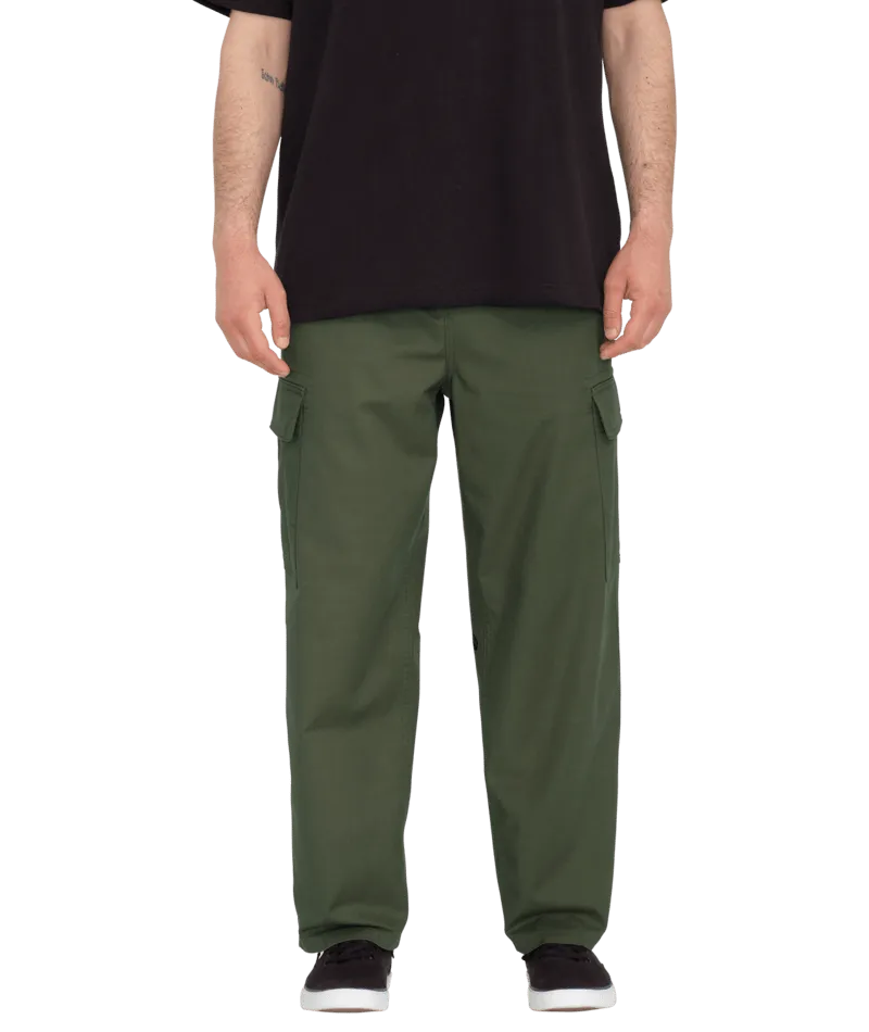 Billow Tapered Cargo Trousers in Squadron Green