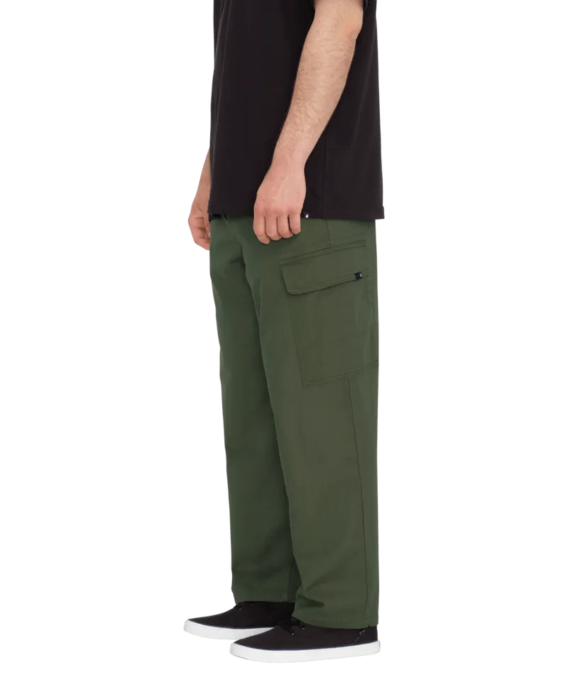 Billow Tapered Cargo Trousers in Squadron Green