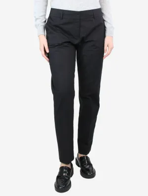 Black cotton trousers - size UK 14