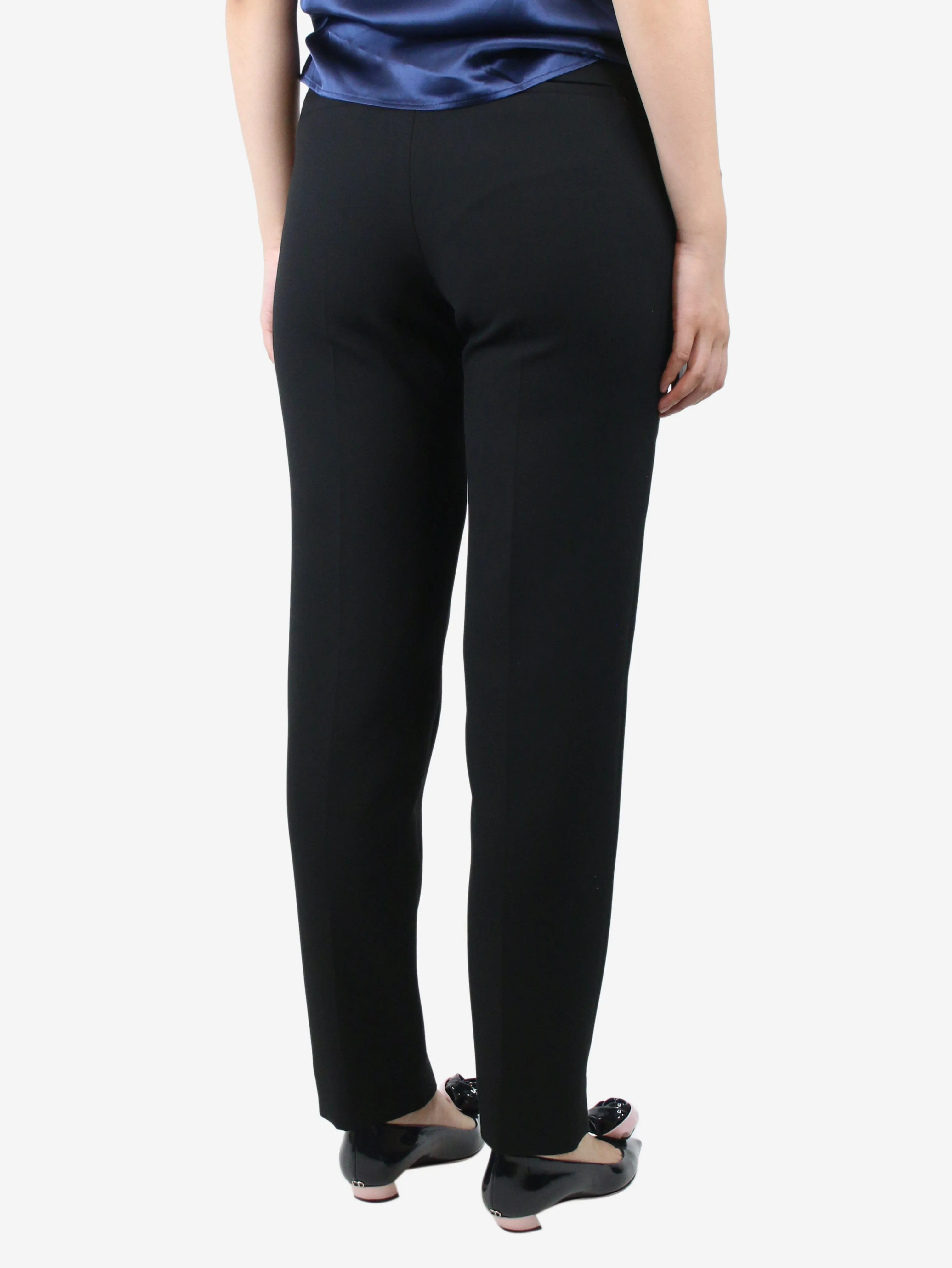 Black tapered trousers - size UK 12