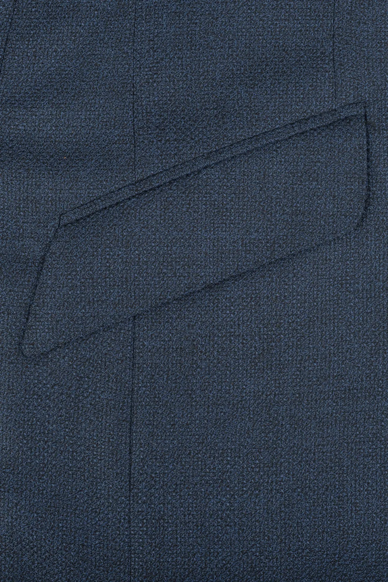 Blue Hopsack Basket Weave Single Breasted Blazer