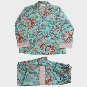 Blue Orchid Floral Pyjamas S/M