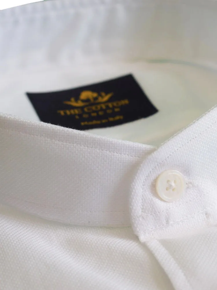 Canclini White Band Collar Shirt