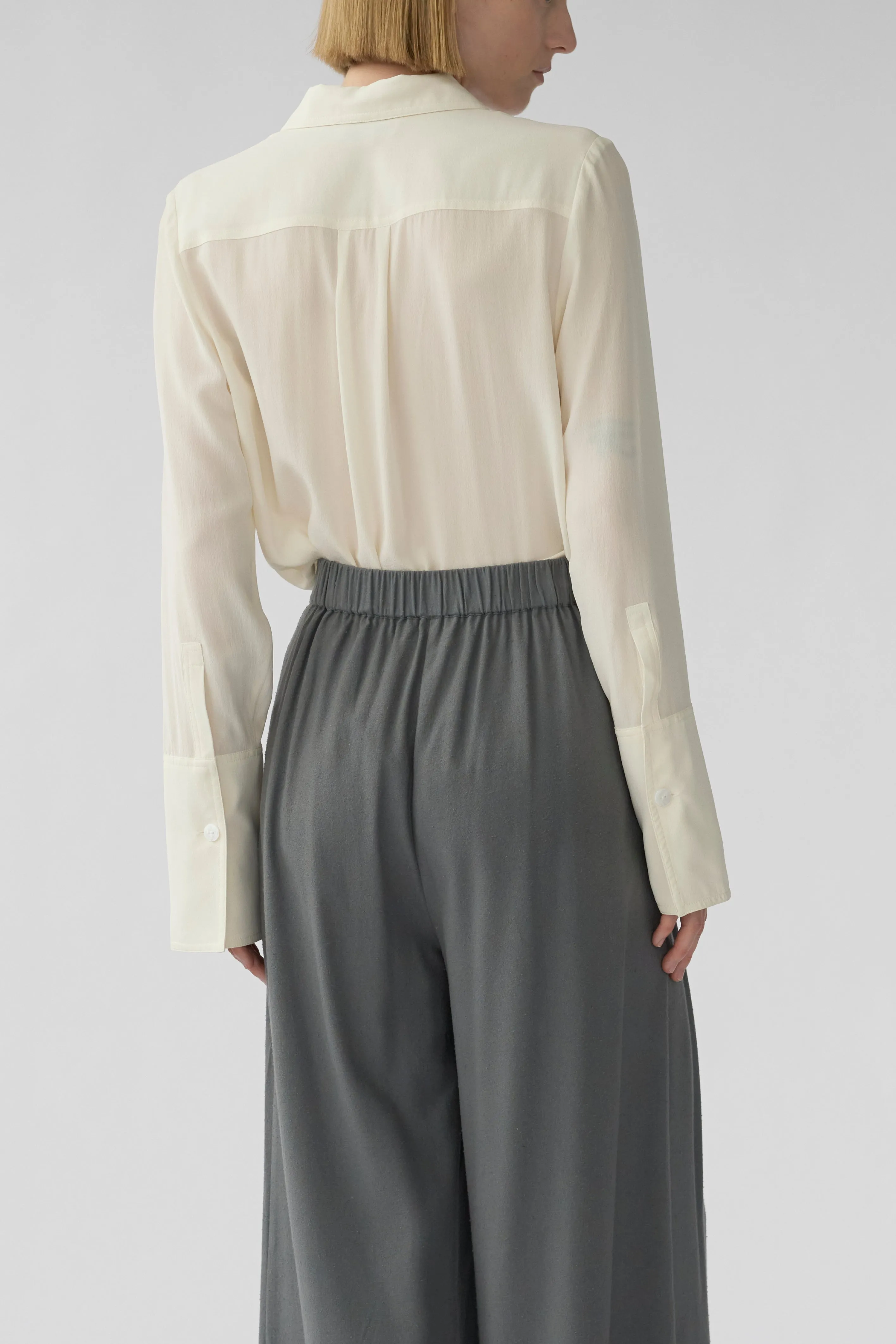 CECCO PANTS - STONE - RAW SILK