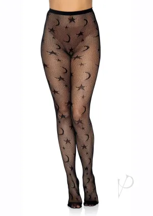 Celestial Net Tights Os Black