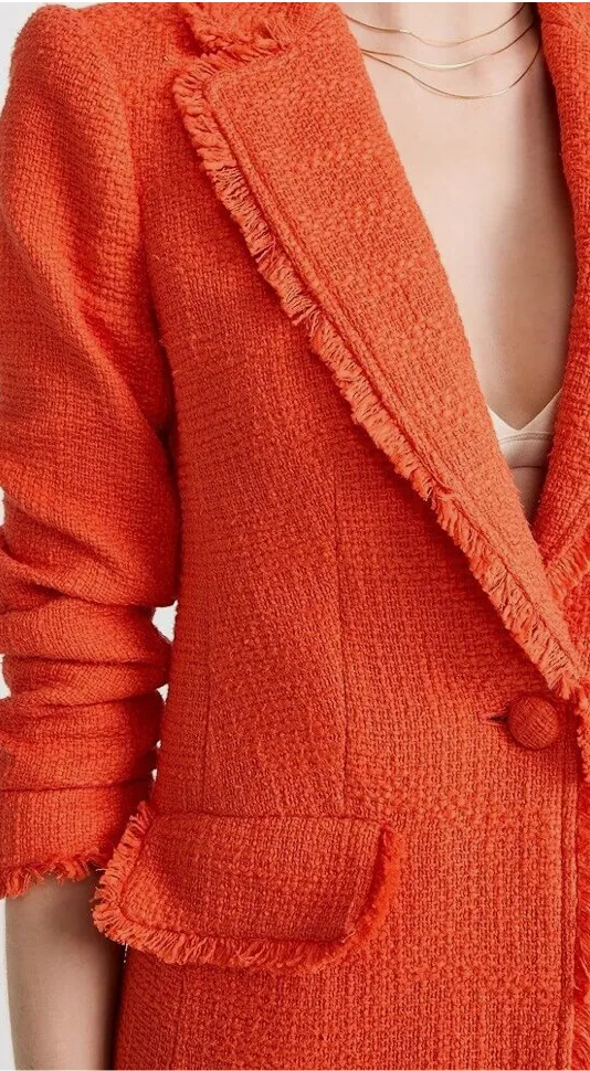 Cinq a' Sept Boucle Khloe Orange Blazer