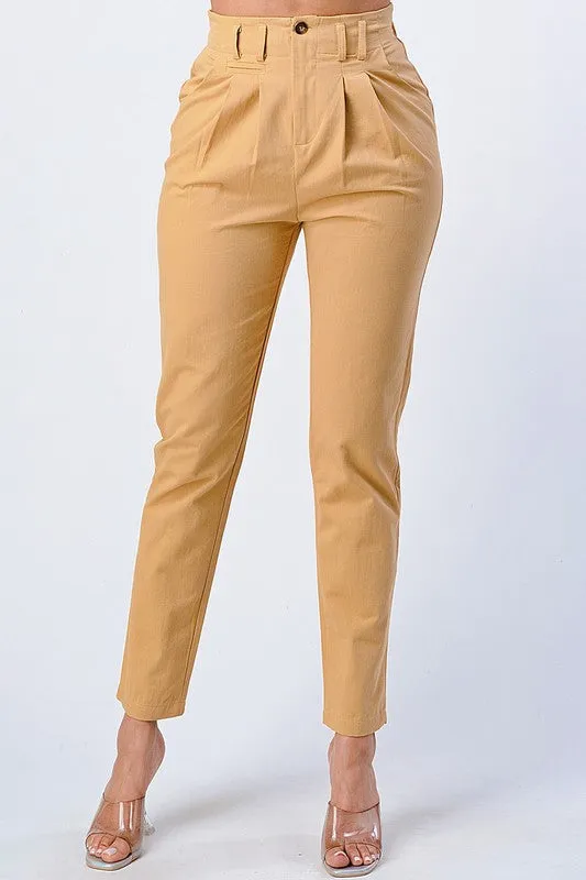 CLASSIC FOLD-UP TROUSERS WITH ELASTIC WAIST