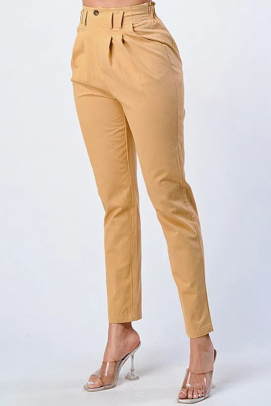 CLASSIC FOLD-UP TROUSERS WITH ELASTIC WAIST