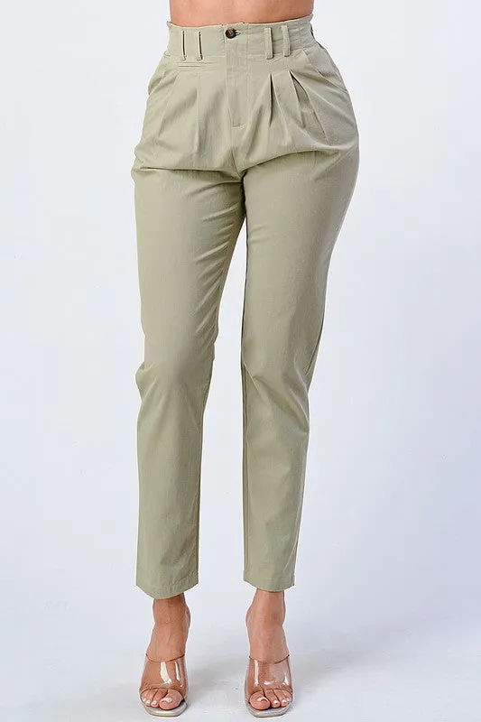 CLASSIC FOLD-UP TROUSERS WITH ELASTIC WAIST