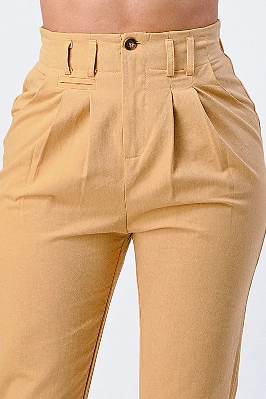 CLASSIC FOLD-UP TROUSERS WITH ELASTIC WAIST