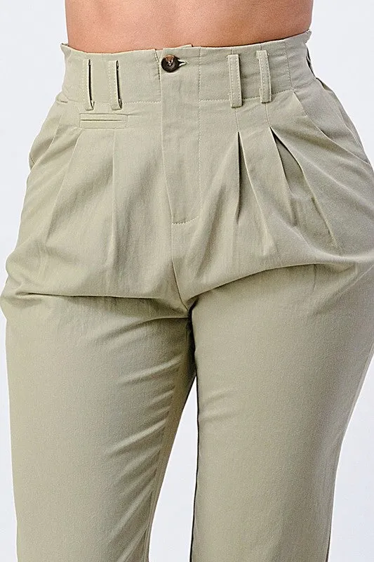 CLASSIC FOLD-UP TROUSERS WITH ELASTIC WAIST