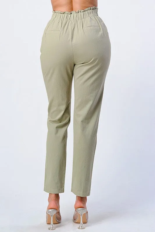 CLASSIC FOLD-UP TROUSERS WITH ELASTIC WAIST