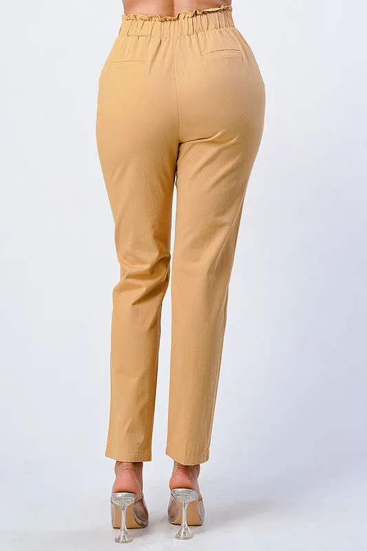 CLASSIC FOLD-UP TROUSERS WITH ELASTIC WAIST