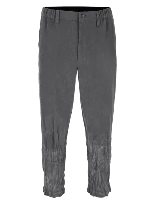 corduroy tapered-leg trousers