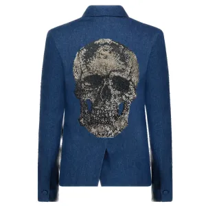 Crystal Skull Blazer - Denim Sample Sale Size 8