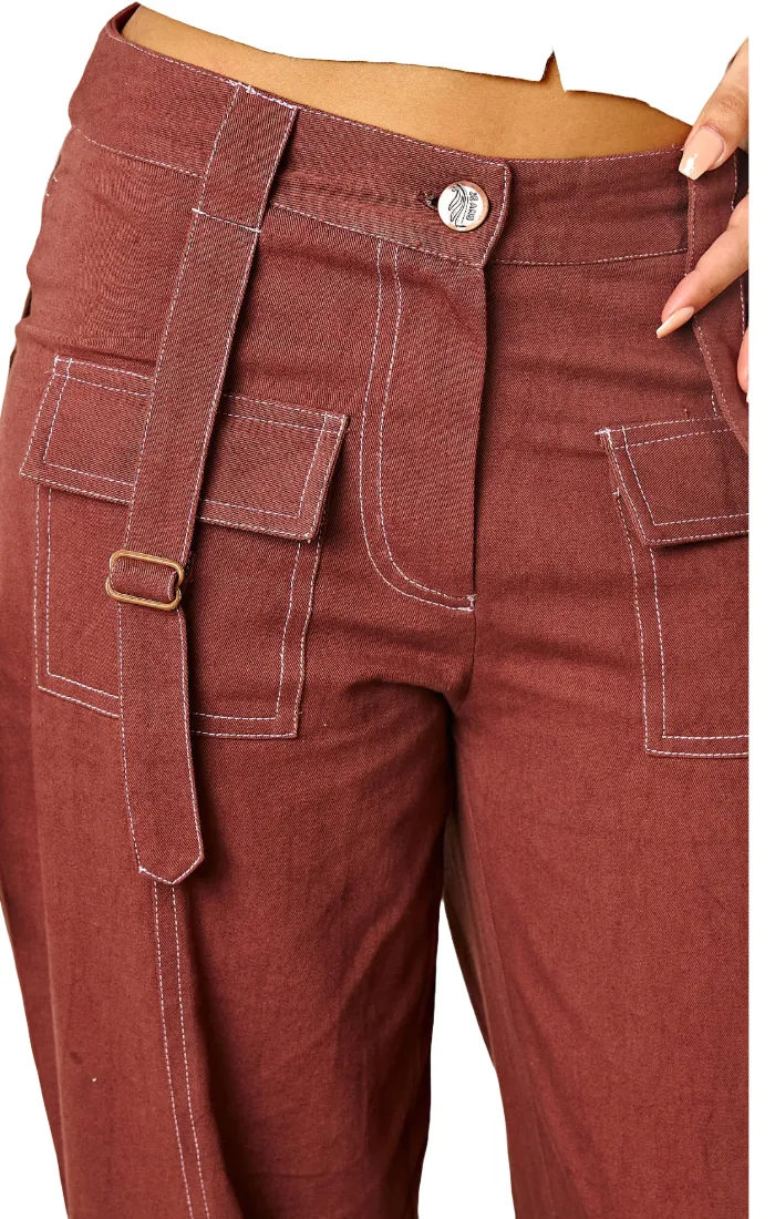 DAISY STREET- Contrast Stitched Trousers