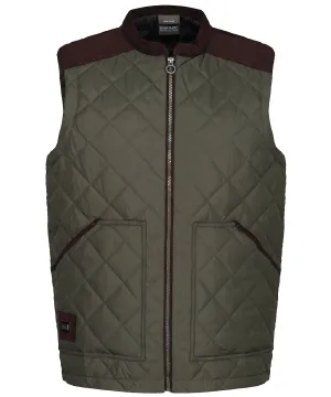 Dark Khaki - Moreton diamond quily gilet