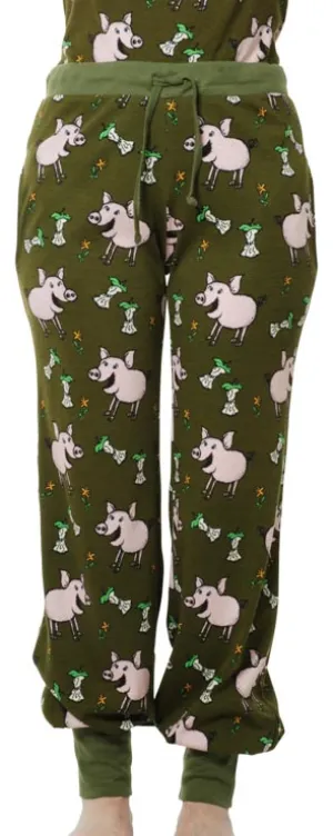 DUNS Adult Baggy Pants - Pig Green