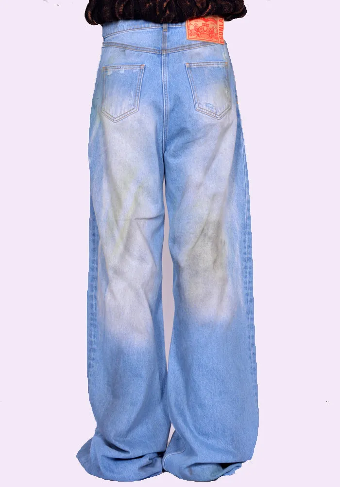 EGONLAB.  AW24DN003C BAGGY DENIM PANTS BLUE (New season FW24)