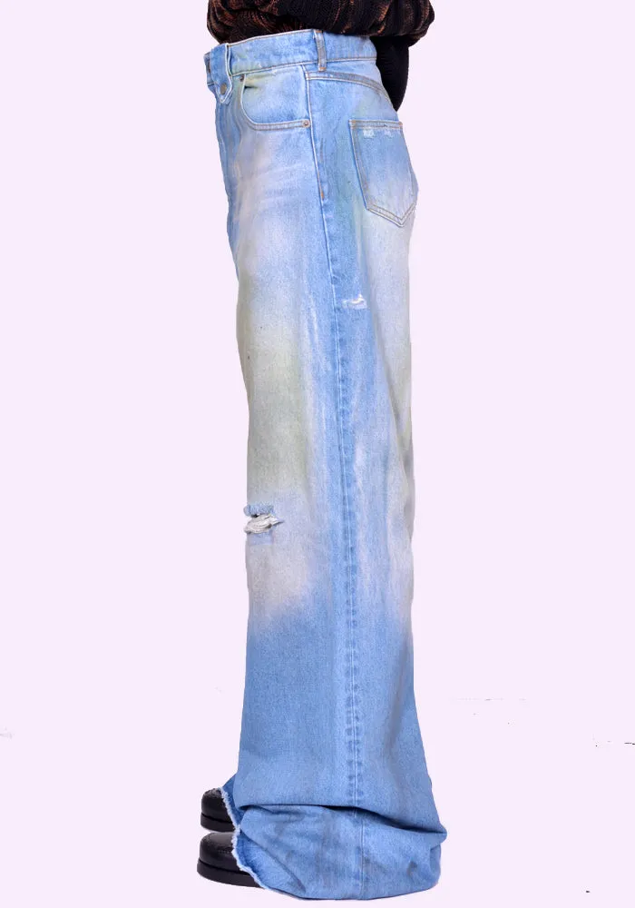 EGONLAB.  AW24DN003C BAGGY DENIM PANTS BLUE (New season FW24)