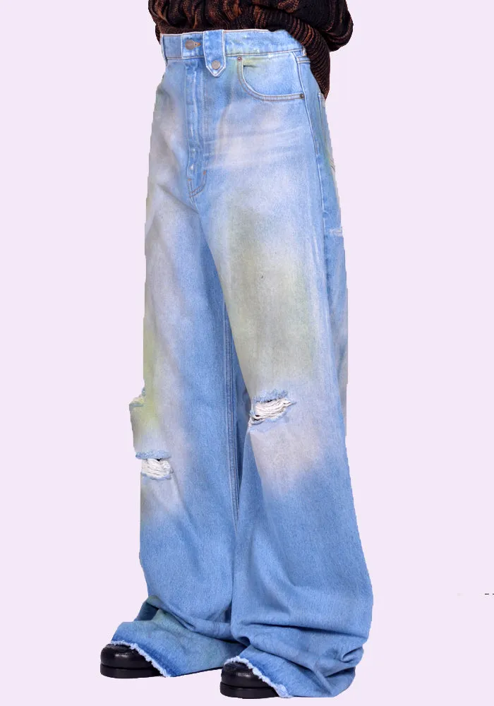 EGONLAB.  AW24DN003C BAGGY DENIM PANTS BLUE (New season FW24)