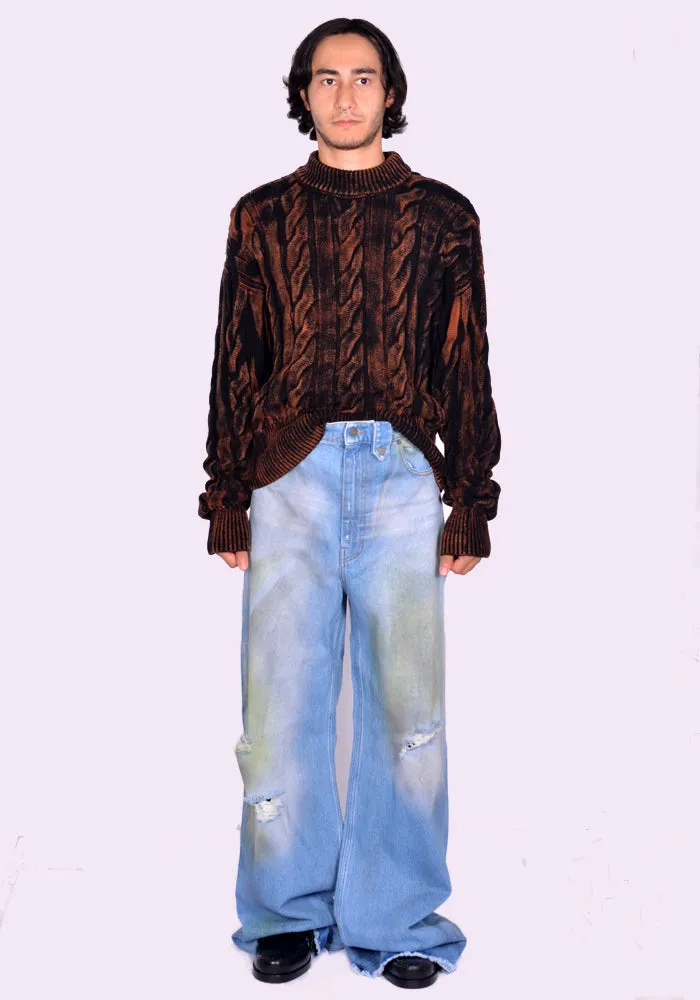 EGONLAB.  AW24DN003C BAGGY DENIM PANTS BLUE (New season FW24)