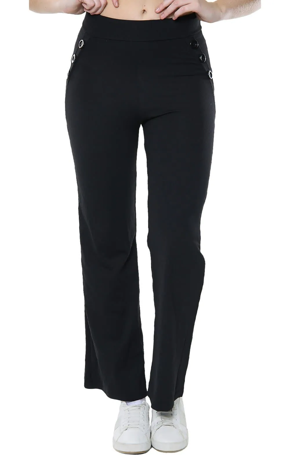 Elasticated Bootcut Trousers Flared Bottom - UK 6