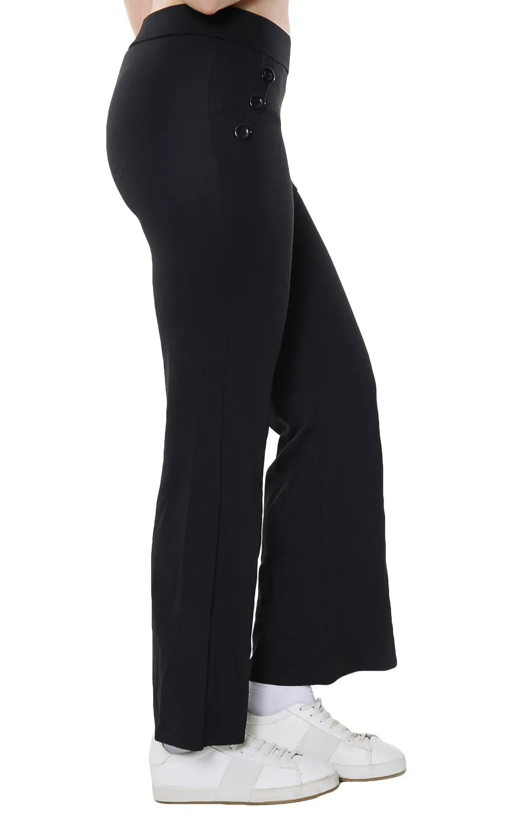 Elasticated Bootcut Trousers Flared Bottom - UK 6