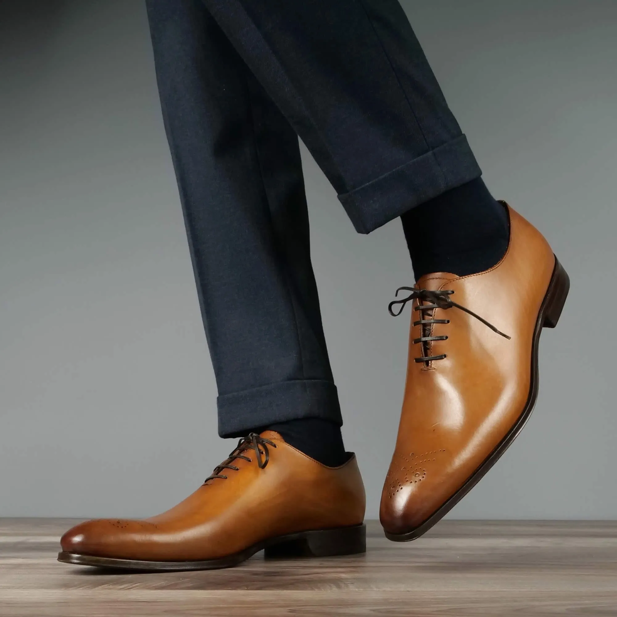 Ellington Wholecut Brogue Light Tan