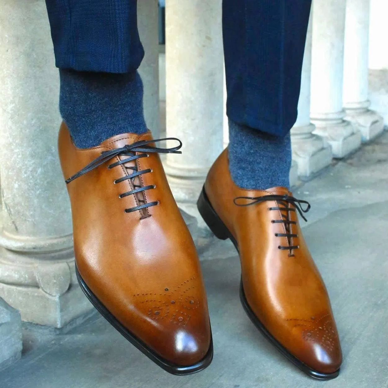 Ellington Wholecut Brogue Light Tan