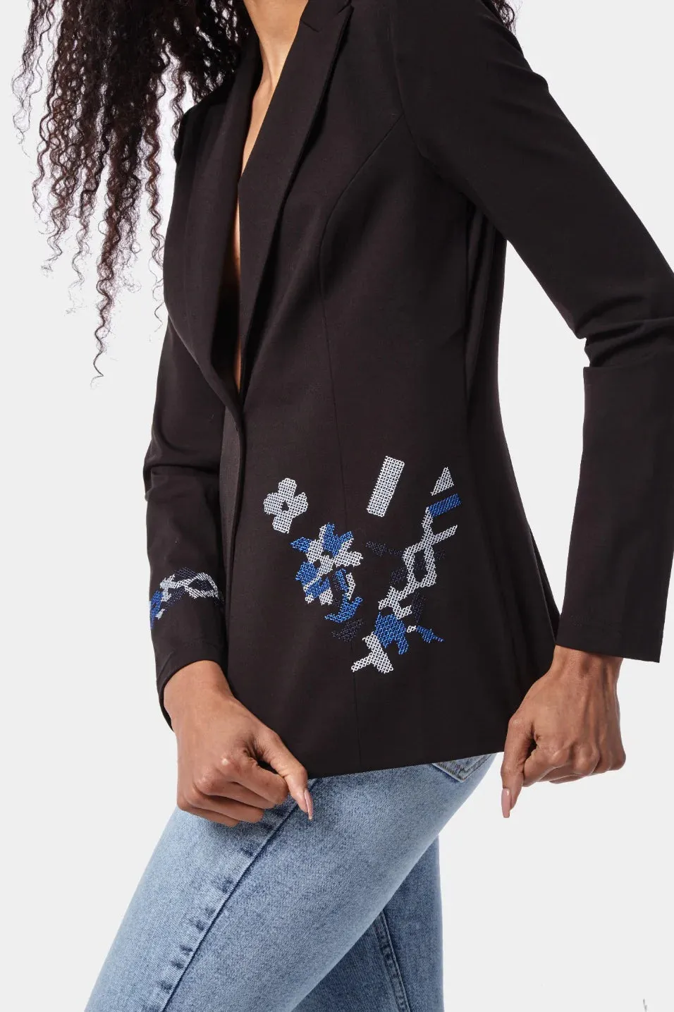 Embroidered Blazer